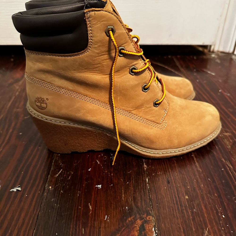 Timberland lace up booties